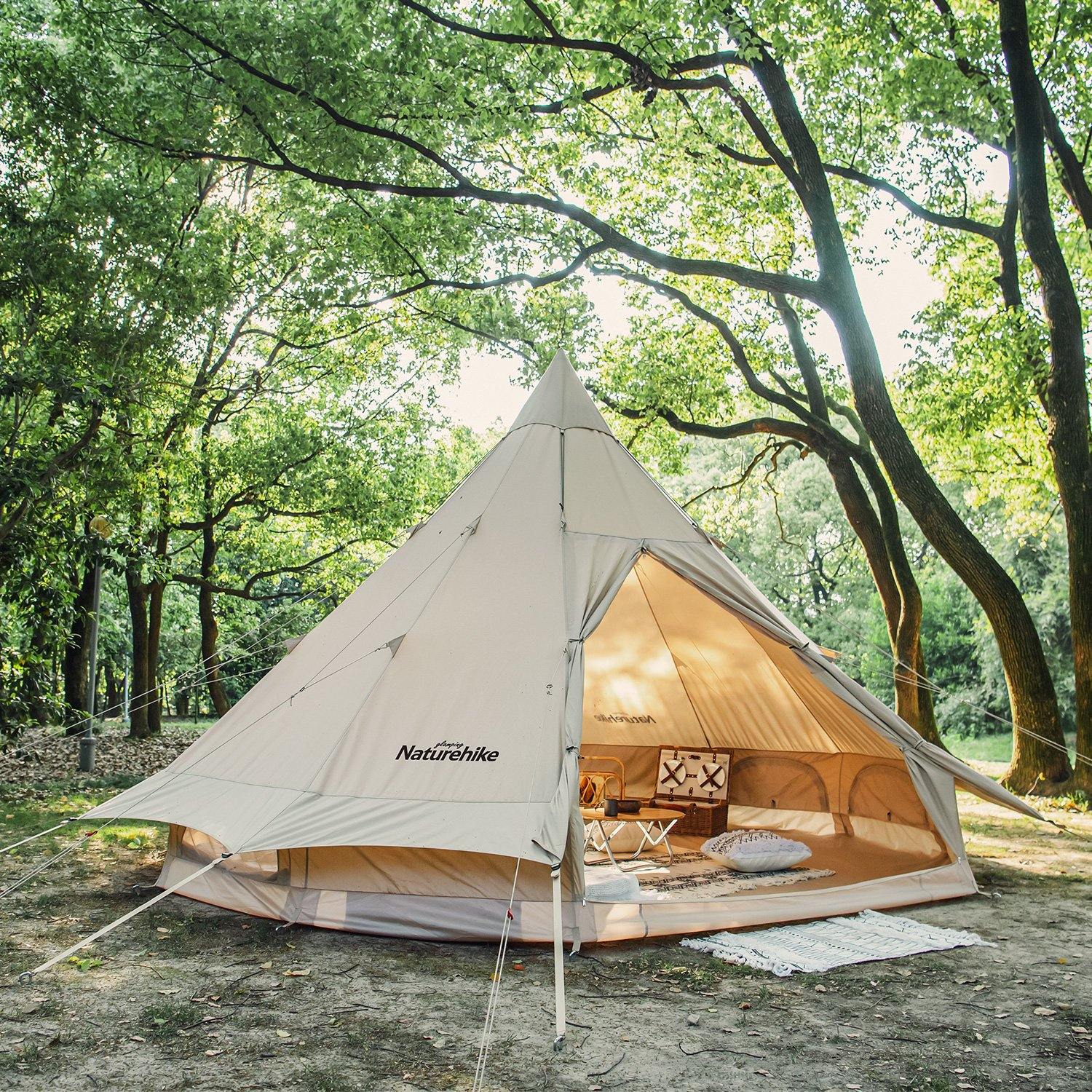 Naturehike bavlnený stan na glamping Pyramída 12.3