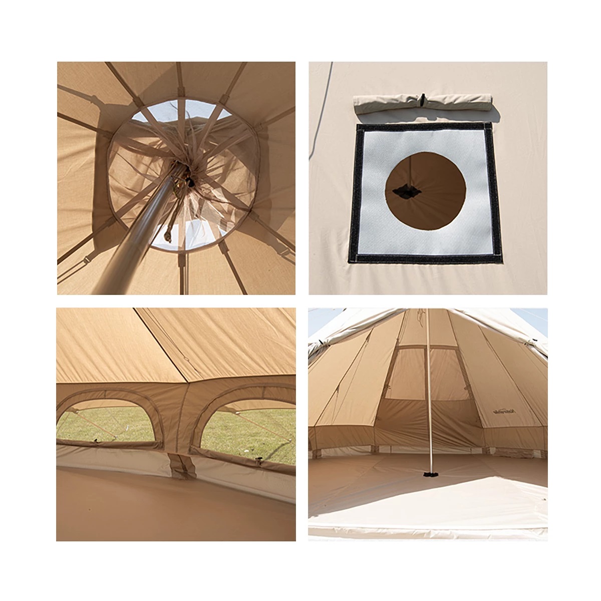 Naturehike bavlnený stan na glamping Pyramída 12.3