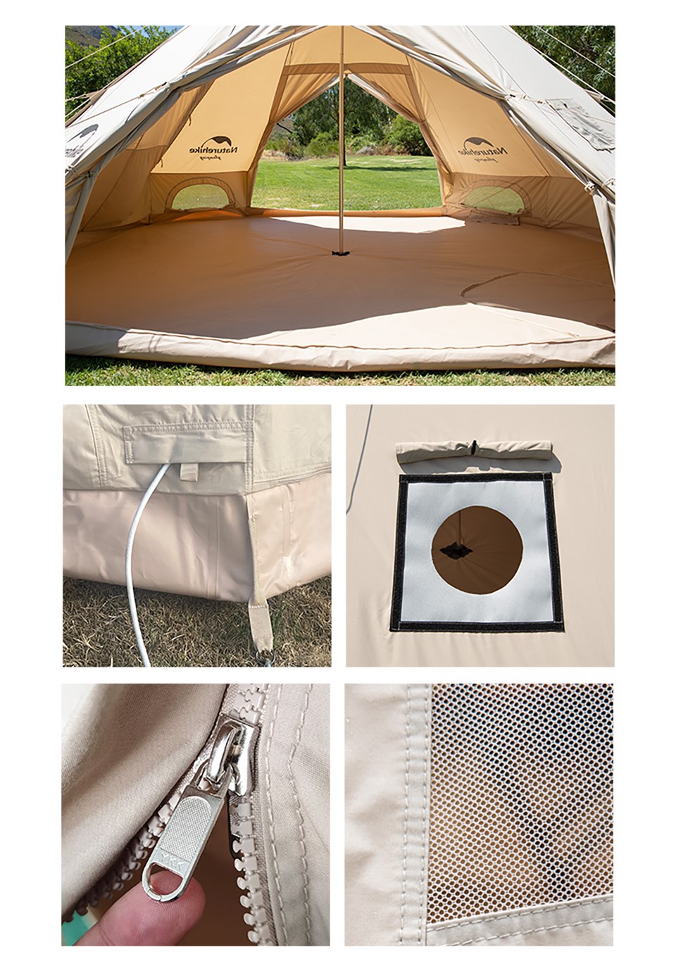 Naturehike bavlnený stan na glamping Pyramída 20