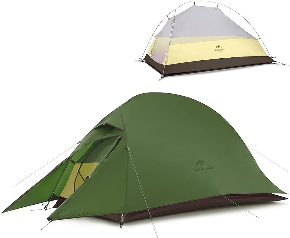 Naturehike ultraľahký stan Cloud Up1 20D 1360g - tmavo zelený