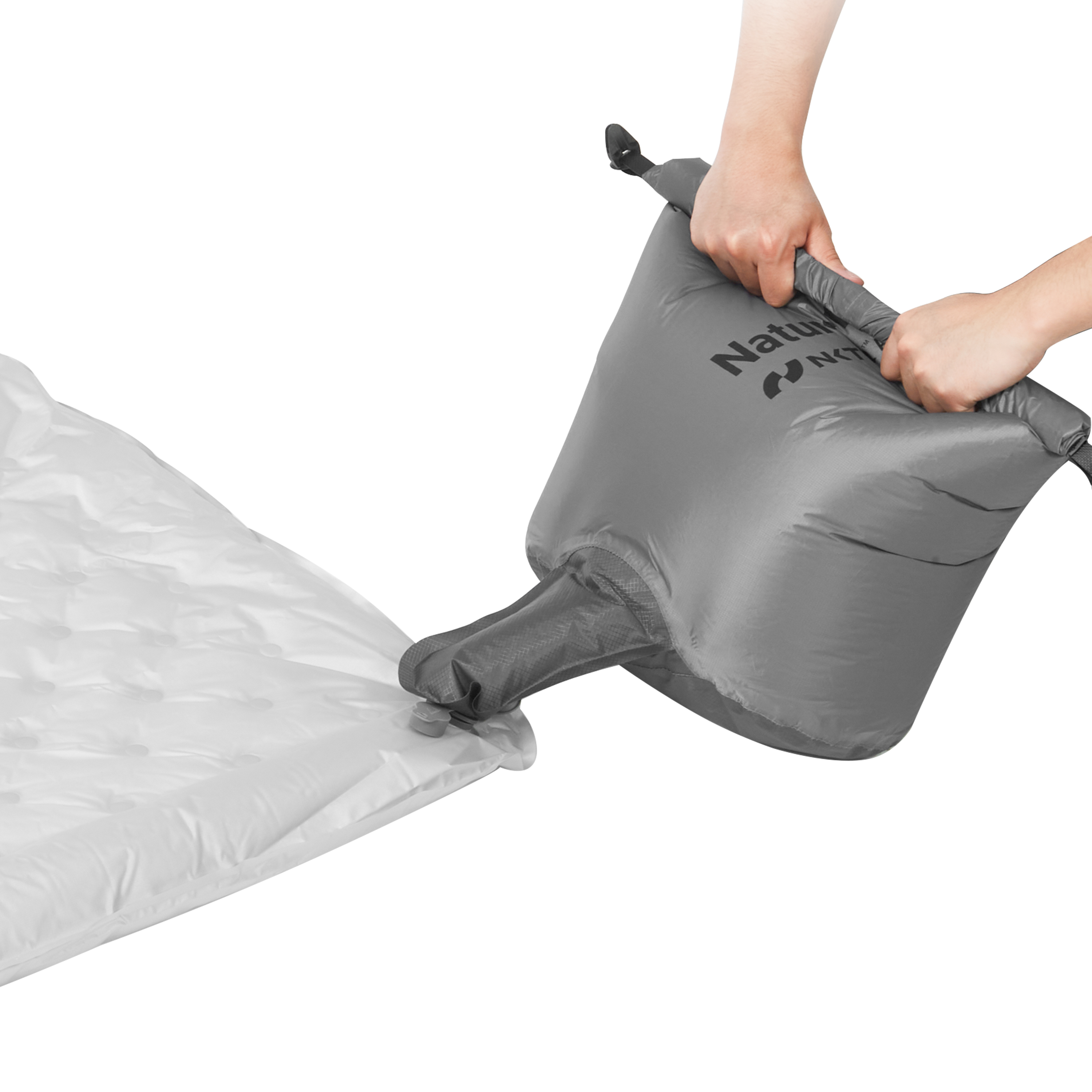 Naturehike ultraľahká nafukovacia karimatka R8.8 obdĺžnik 570g - strieborná