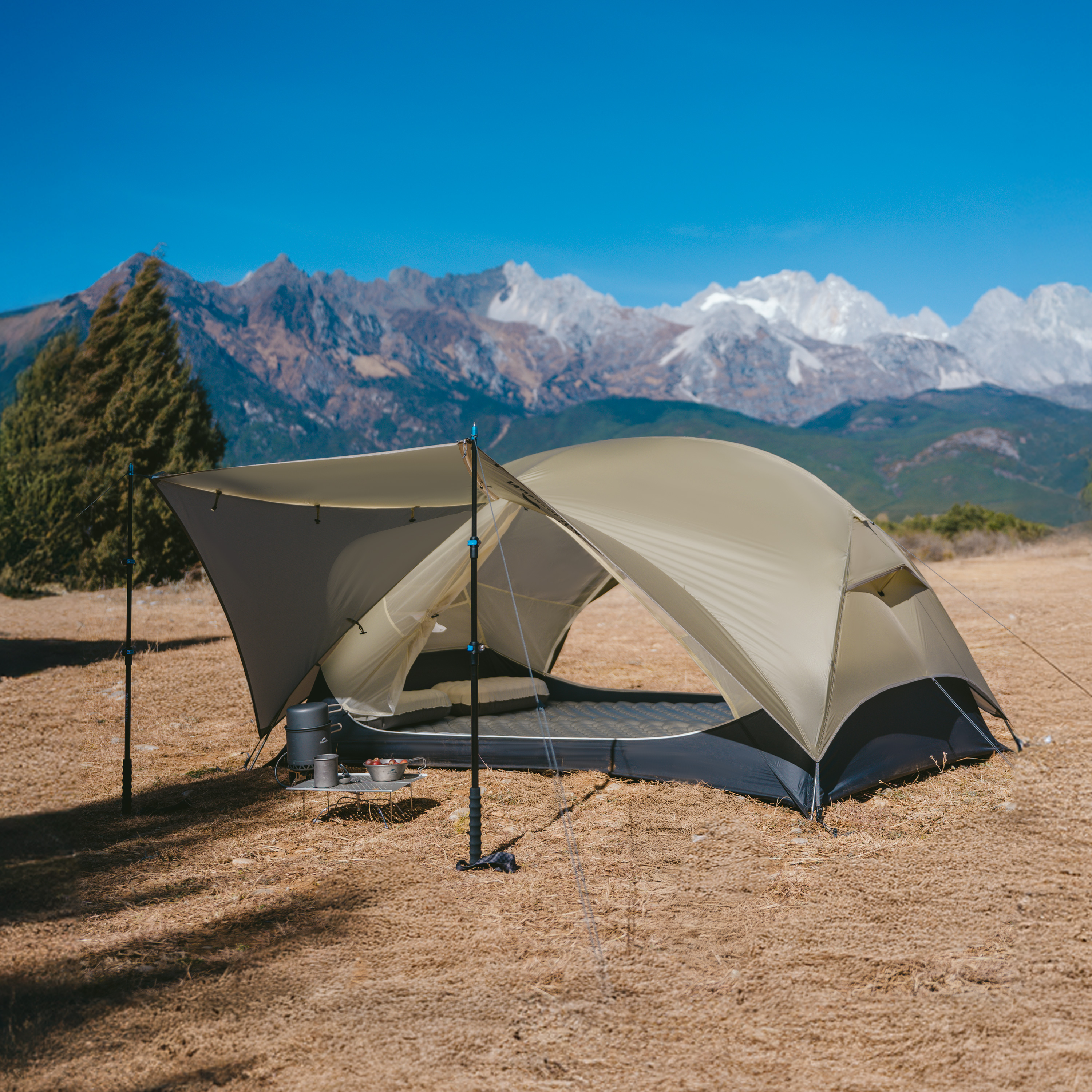 Naturehike ultraľahký stan Mongar 2 15D 1667g - pieskový