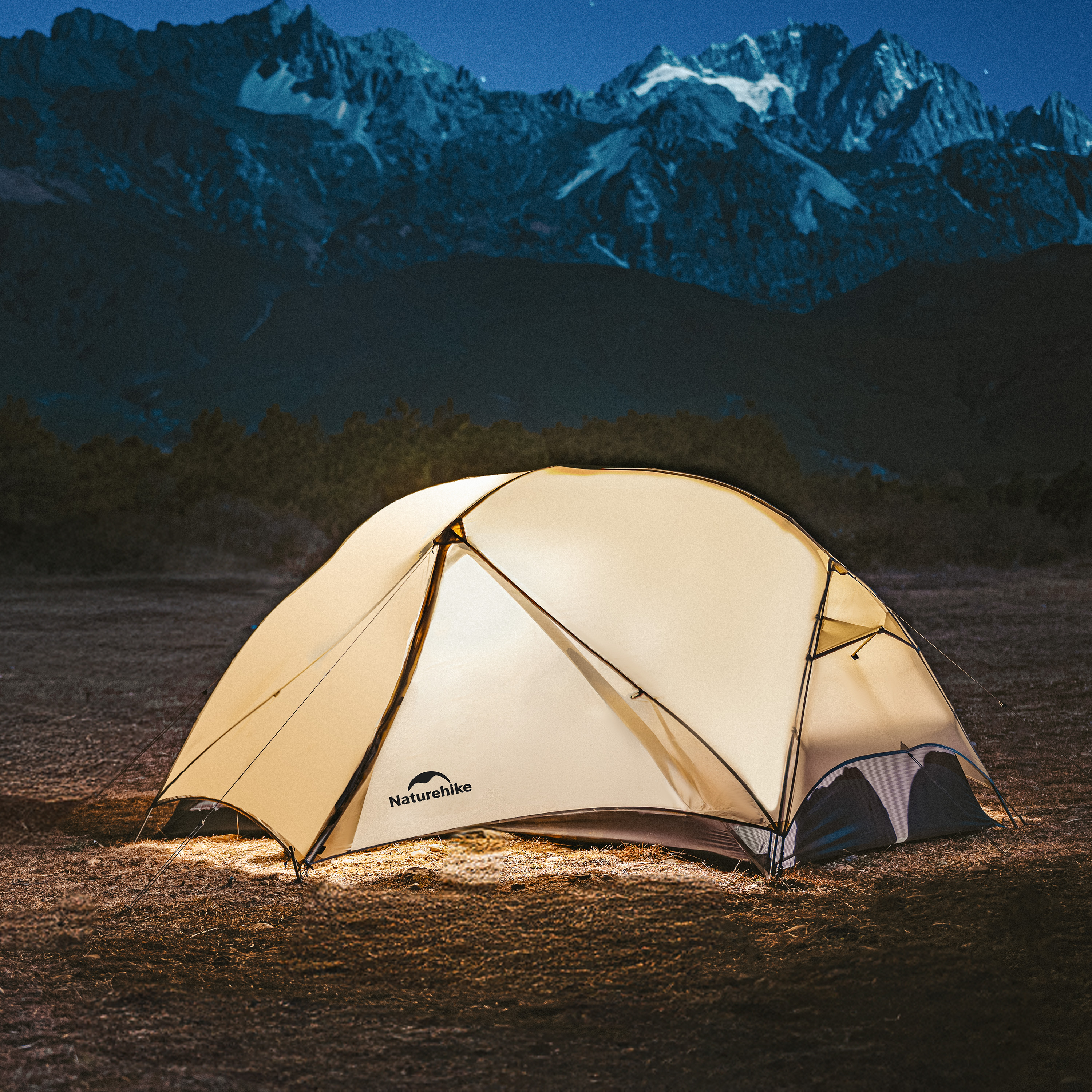Naturehike ultraľahký stan Mongar 2 15D 1667g - pieskový