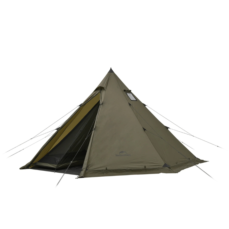 Naturehike osemboký pyramídový stan Pasture Fire 9,7 kg - zelený
