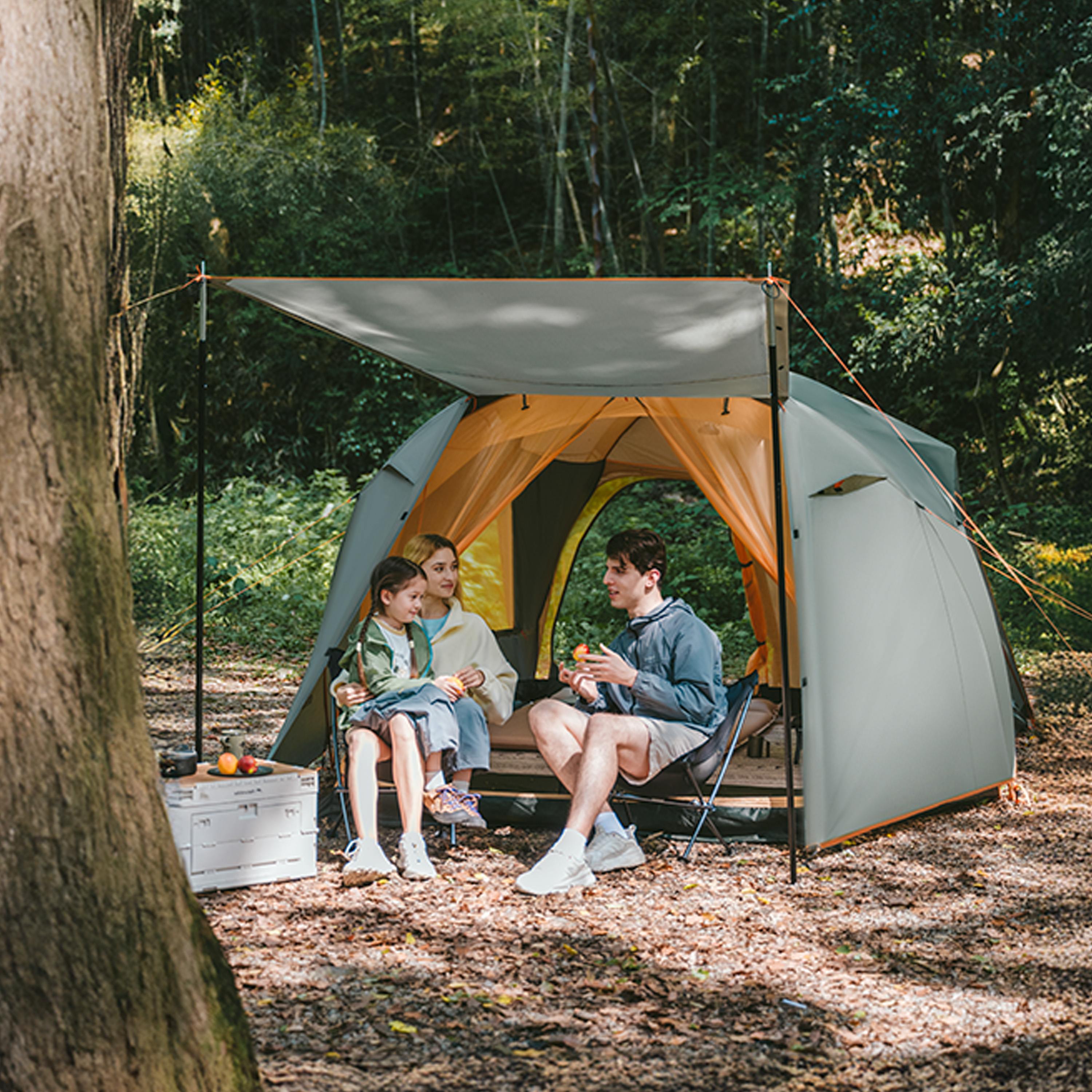 Naturehike veľký rodinný stan Kota 8,5 kg - šedozelený
