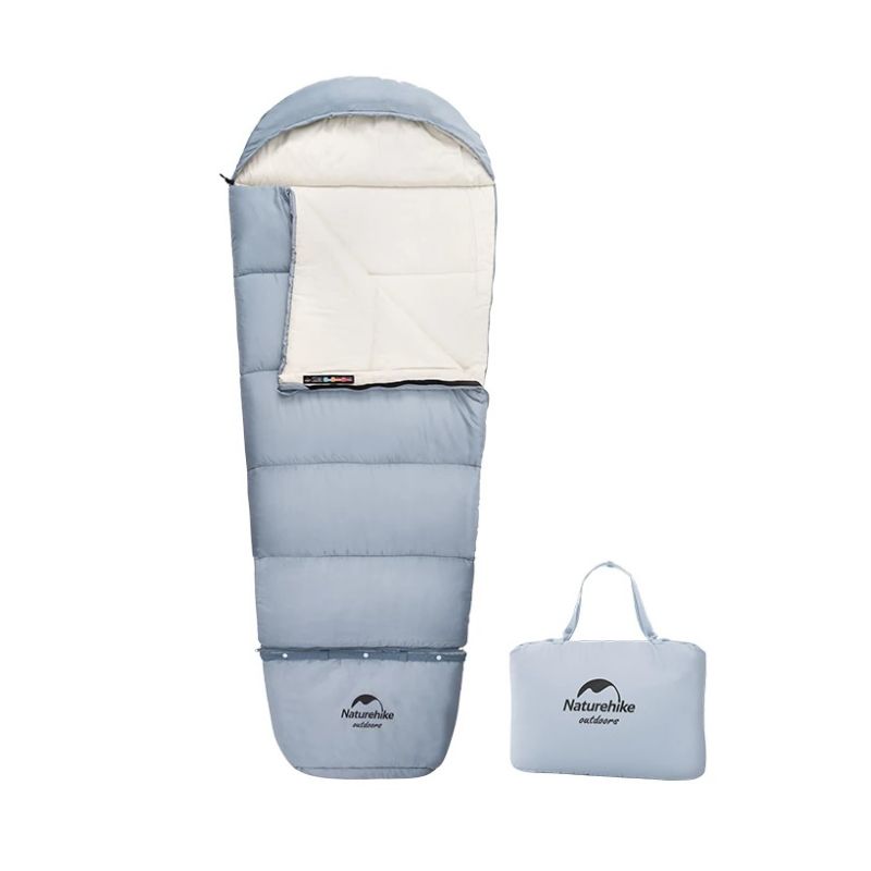 Naturehike detský rastúci spacák C300 1450g - modrý - ľavý
