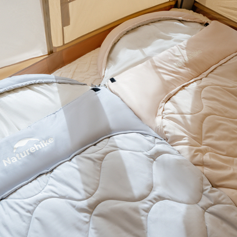 Naturehike oválny spací vak PS500 3,49 kg - krémový - pravý
