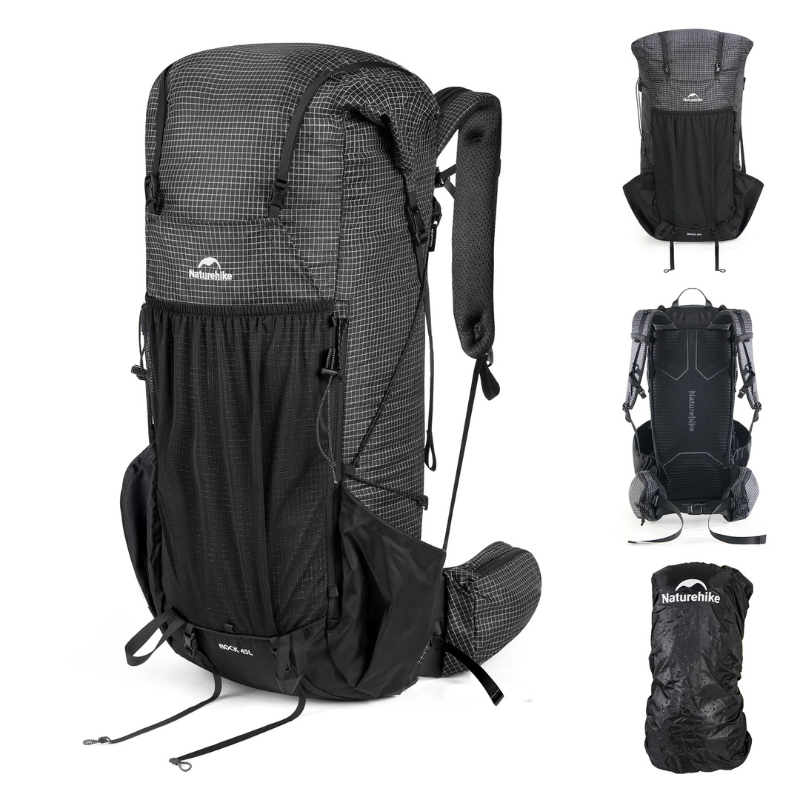 Naturehike Rock 2.0 30l - ultraľahký trekový batoh 1110g - sivá