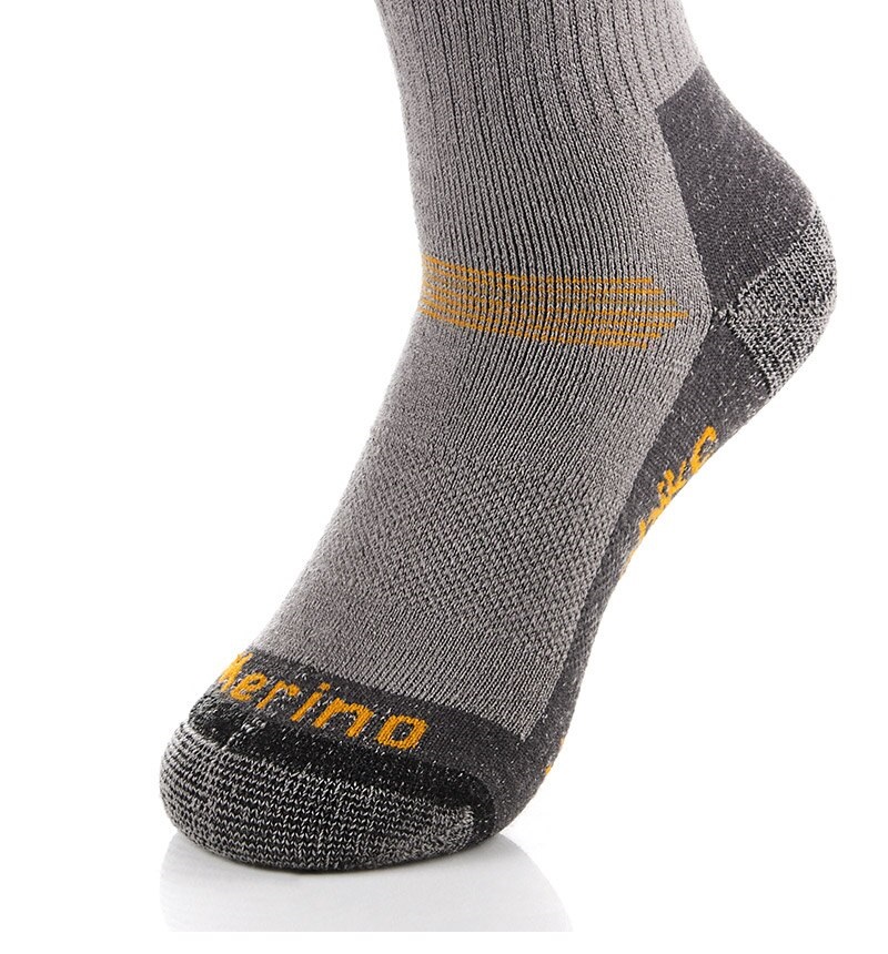 Naturehike športové merino ponožky M veľ. 35-39 - šedooranžová