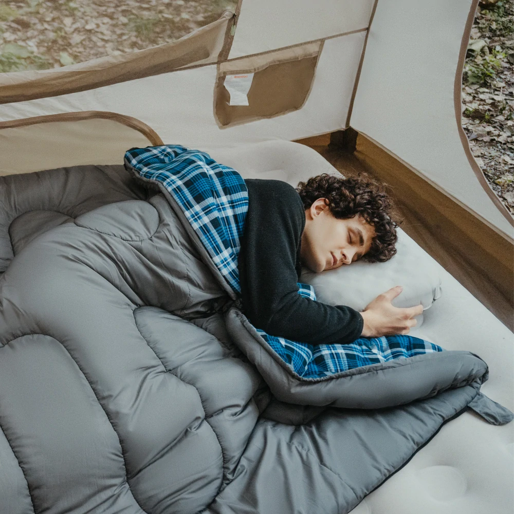 Naturehike bavlnený spací vak HL500 modrý flanel 2,7kg