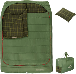 Naturehike dvojitý spací vak Akimo 5,4 kg - zelený