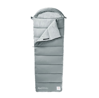 Naturehike prateľný spacák M400 s kapucňou 1860g - šedý