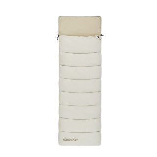 Naturehike prateľný spacák LD350 s kapucňou 1,9 kg - krémový
