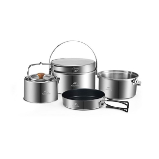 Naturehike set riadu z nerezovej ocele s kanvicou 1352g