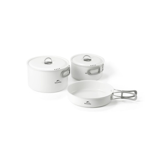 Naturehike hliníková sada riadu s keramickou vrstvou pre 3-4 osoby - 1138g