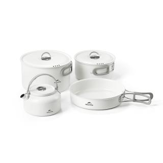 Naturehike hliníková sada riadu s keramickou vrstvou pre 4-6 osôb - 1308g