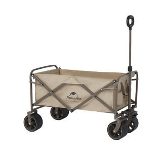 Naturehike skladací prepravný vozík Off-road s brzdou 12 kg - krémový
