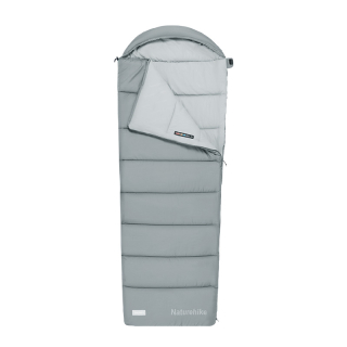 Naturehike prateľný spacák MS500 s kapucňou 2,2 kg - šedý - ľavý