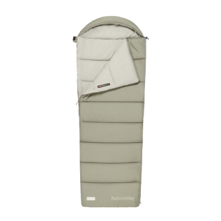 Naturehike prateľný spacák MS500 s kapucňou 2,2 kg - svetlo zelený - pravý