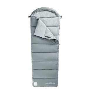 Naturehike prateľný spacák M180 s kapucňou 1200g - šedý ľavý