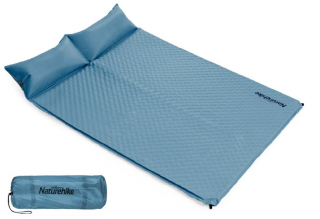 Naturehike samonafukovacia karimatka s integrovanými vankúšmi Base 2400 g - pre 2 osoby - modrá